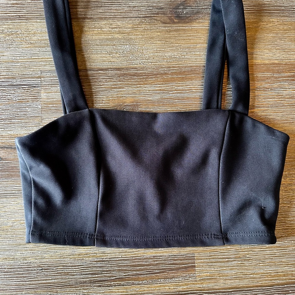 Naked Wardrobe Black Crop Top